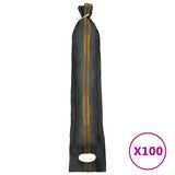 Sacchi di Sabbia 100 pz Verde Scuro 103x25 cm in HDPE