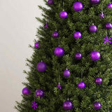 Set Palline di Natale 111 pz Viola in Polistirene
