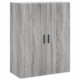 Credenza Grigio Sonoma 69,5x34x180 cm in Legno truciolato