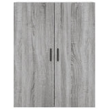 Credenza Grigio Sonoma 69,5x34x180 cm in Legno truciolato