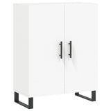 Credenza Bianca 69,5x34x180 cm in Legno truciolato