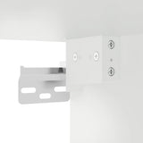 Credenza Bianca 69,5x34x180 cm in Legno truciolato