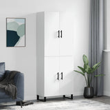 Credenza Bianca 69,5x34x180 cm in Legno truciolato