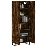 Credenza Rovere Fumo 69,5x34x180 cm in Legno truciolato