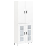 Credenza Bianca 69,5x34x180 cm in Legno truciolato