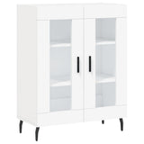 Credenza Bianca 69,5x34x180 cm in Legno truciolato