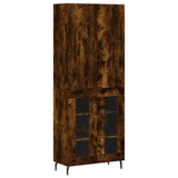 Credenza Rovere Fumo 69,5x34x180 cm in Legno truciolato