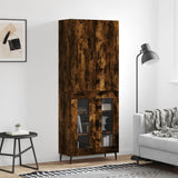 Credenza Rovere Fumo 69,5x34x180 cm in Legno truciolato