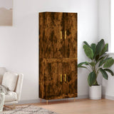 Credenza Rovere Fumo 69,5x34x180 cm in Legno truciolato