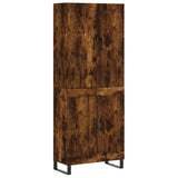 Credenza Rovere Fumo 69,5x34x180 cm in Legno truciolato