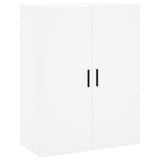 Credenza Bianca 69,5x34x180 cm in Legno truciolato