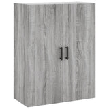 Credenza Grigio Sonoma 69,5x34x180 cm in Legno truciolato