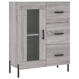 Credenza Grigio Sonoma 69,5x34x180 cm in Legno truciolato