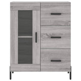 Credenza Grigio Sonoma 69,5x34x180 cm in Legno truciolato