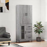 Credenza Grigio Sonoma 69,5x34x180 cm in Legno truciolato