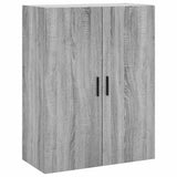 Credenza Grigio Sonoma 69,5x34x180 cm in Legno truciolato