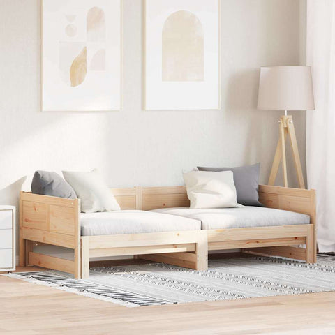 Letto Giorno Estraibile Marrone 203,5 x 184 x 56,5 cm