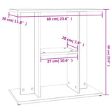 Supporto per acquario Grigio Sonoma 60x30x60 cm in legno ingegnerizzato