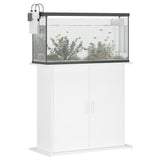 Supporto per Acquario Bianco 81x36x73 cm in Legno truciolato