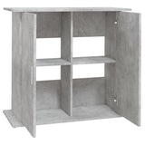 Supporto per acquario in cemento grigio 81x36x73 cm in legno ingegnerizzato