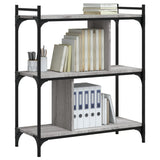 Libreria Grigio Sonoma 3 Ripiani 76x32x88 cm Legno truciolato