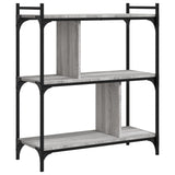 Libreria Grigio Sonoma 3 Ripiani 76x32x88 cm Legno truciolato