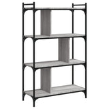 Libreria Grigio Sonoma 4 Ripiani 76x32x123 cm Legno truciolato