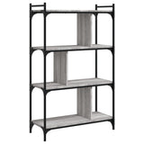 Libreria Grigio Sonoma 4 Ripiani 76x32x123 cm Legno truciolato