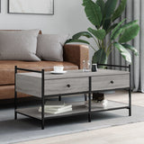 Tavolino da Salotto Grigio Sonoma 99x50x50 cm Legno truciolato