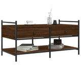 Tavolino da Salotto Rovere Marrone 99x50x50cm Legno truciolato