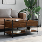 Tavolino da Salotto Rovere Marrone 99x50x50cm Legno truciolato