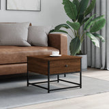 Tavolino da Salotto Rovere Marrone 51x51x40cm Legno truciolato
