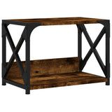 Supporto Stampante 2 Livelli Rovere Fumo 44x26x31,5 truciolato