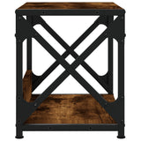 Supporto Stampante 2 Livelli Rovere Fumo 44x26x31,5 truciolato