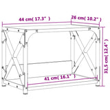 Supporto Stampante 2 Piani Grigio Sonoma 44x26x31,5 truciolato