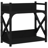 Supporto per Stampante 2 Livelli Nero 40x20x40 cm truciolato