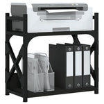 Supporto per Stampante 2 Livelli Nero 40x20x40 cm truciolato