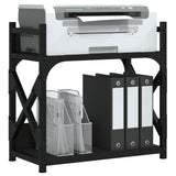 Supporto per Stampante 2 Livelli Nero 40x20x40 cm truciolato
