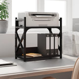 Supporto per Stampante 2 Livelli Nero 40x20x40 cm truciolato