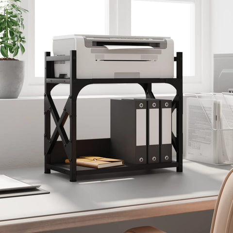 Supporto per Stampante 2 Livelli Nero 40x20x40 cm truciolato
