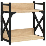 Supporto Stampante 2 Piani Rovere Sonoma 40x20x40cm truciolato