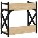 Supporto Stampante 2 Piani Rovere Sonoma 40x20x40cm truciolato