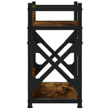 Supporto Stampante 2 Livelli Rovere Fumo 40x20x40cm truciolato