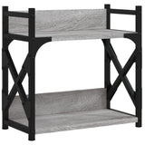 Supporto Stampante 2 Piani Grigio Sonoma 40x20x40cm truciolato