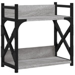 Supporto Stampante 2 Piani Grigio Sonoma 40x20x40cm truciolato