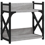 Supporto Stampante 2 Piani Grigio Sonoma 40x20x40cm truciolato