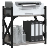 Supporto Stampante 2 Piani Grigio Sonoma 40x20x40cm truciolato