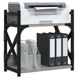 Supporto Stampante 2 Piani Grigio Sonoma 40x20x40cm truciolato