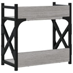 Supporto Stampante 2 Piani Grigio Sonoma 40x20x40cm truciolato
