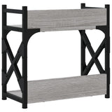 Supporto Stampante 2 Piani Grigio Sonoma 40x20x40cm truciolato